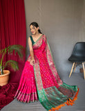 Vsaree Patola Soft Silk Saree And Zari Weaving With Rich Pallu Saree And Blouse For Women