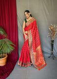 Vsaree Patola Soft Silk Saree And Zari Weaving With Rich Pallu Saree And Blouse For Woman