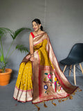 Vsaree Bandhej Paithani Silk Flower Border And Zari Weaving Rich Pallu With Blouse