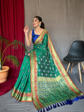 Vsaree Patola Soft Silk Saree And Zari Weaving With Rich Pallu Saree And Blouse For Woman