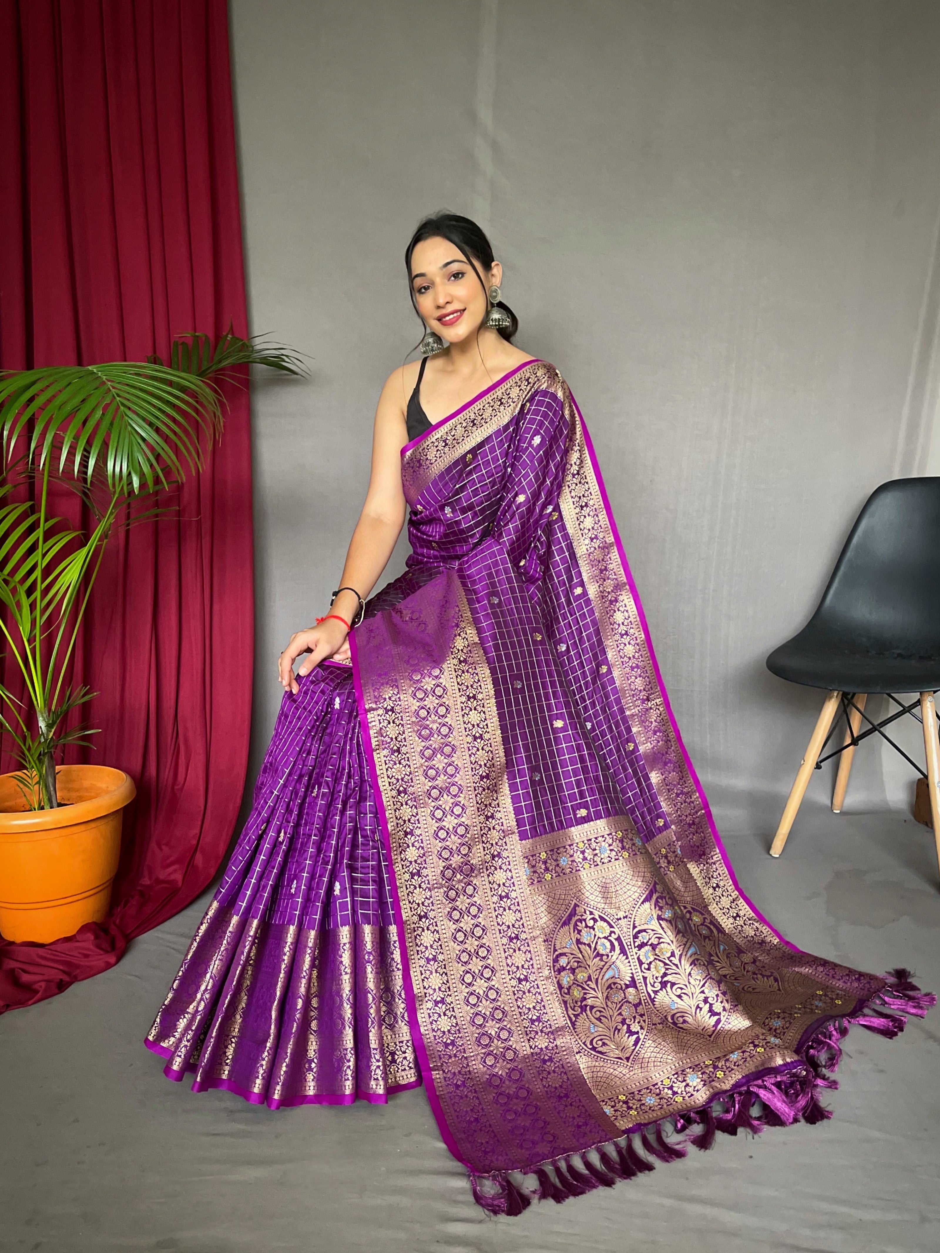 Vsaree Banarasi Design Soft Silk Saree With Golden Zari Weaving Border And Heavy Rich Pallu