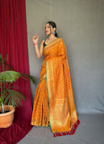 Vsaree Patola Soft Silk Saree And Zari Weaving With Rich Pallu Saree And Blouse For Woman