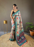 Vsaree Printed Design Soft Silk Saree With Rich Designer Pallu And Blouse