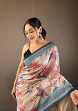 Vsaree Printed Design Soft Silk Saree With Rich Designer Pallu And Blouse