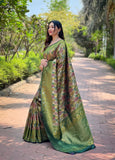 Vsaree Kanjivaram Soft Silk Weaving Borders Havy Design Saree With Blouse For Women