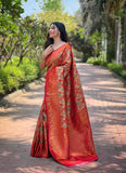 Vsaree Kanjivaram Soft Silk Weaving Borders Havy Design Saree With Blouse For Women