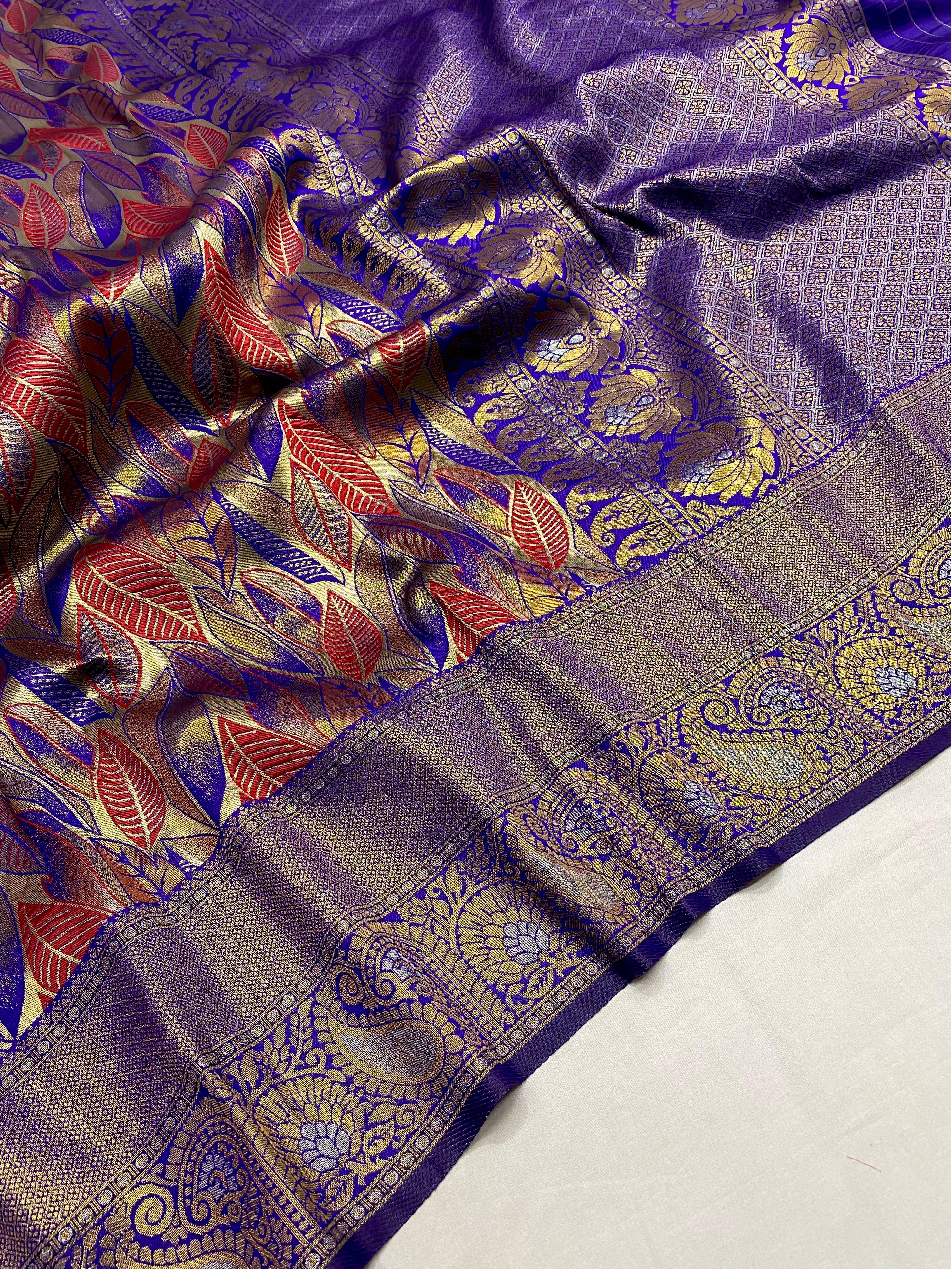 Vsaree Kanjivaram Soft Silk Weaving Borders Havy Design Saree With Blouse For Women