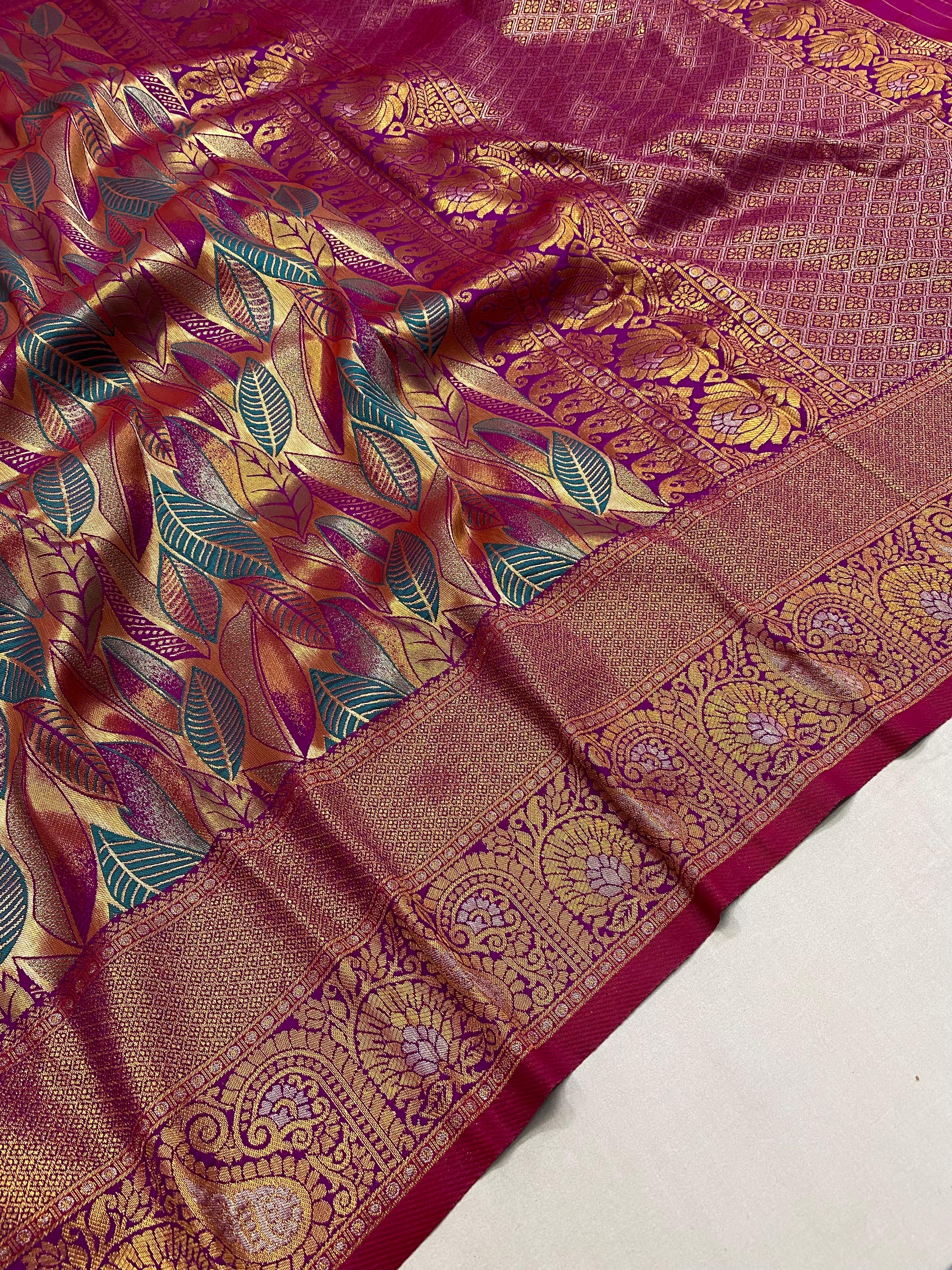 Vsaree Kanjivaram Soft Silk Weaving Borders Havy Design Saree With Blouse For Women