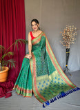 Vsaree Patola Soft Silk Saree And Zari Weaving With Rich Pallu Saree And Blouse For Woman