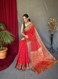 Vsaree Patola Soft Silk Saree And Zari Weaving With Rich Pallu Saree And Blouse For Woman