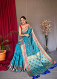 Vsaree Patola Soft Silk Saree And Zari Weaving With Rich Pallu Saree And Blouse For Woman