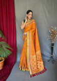 Vsaree Patola Soft Silk Saree And Zari Weaving With Rich Pallu Saree And Blouse For Woman