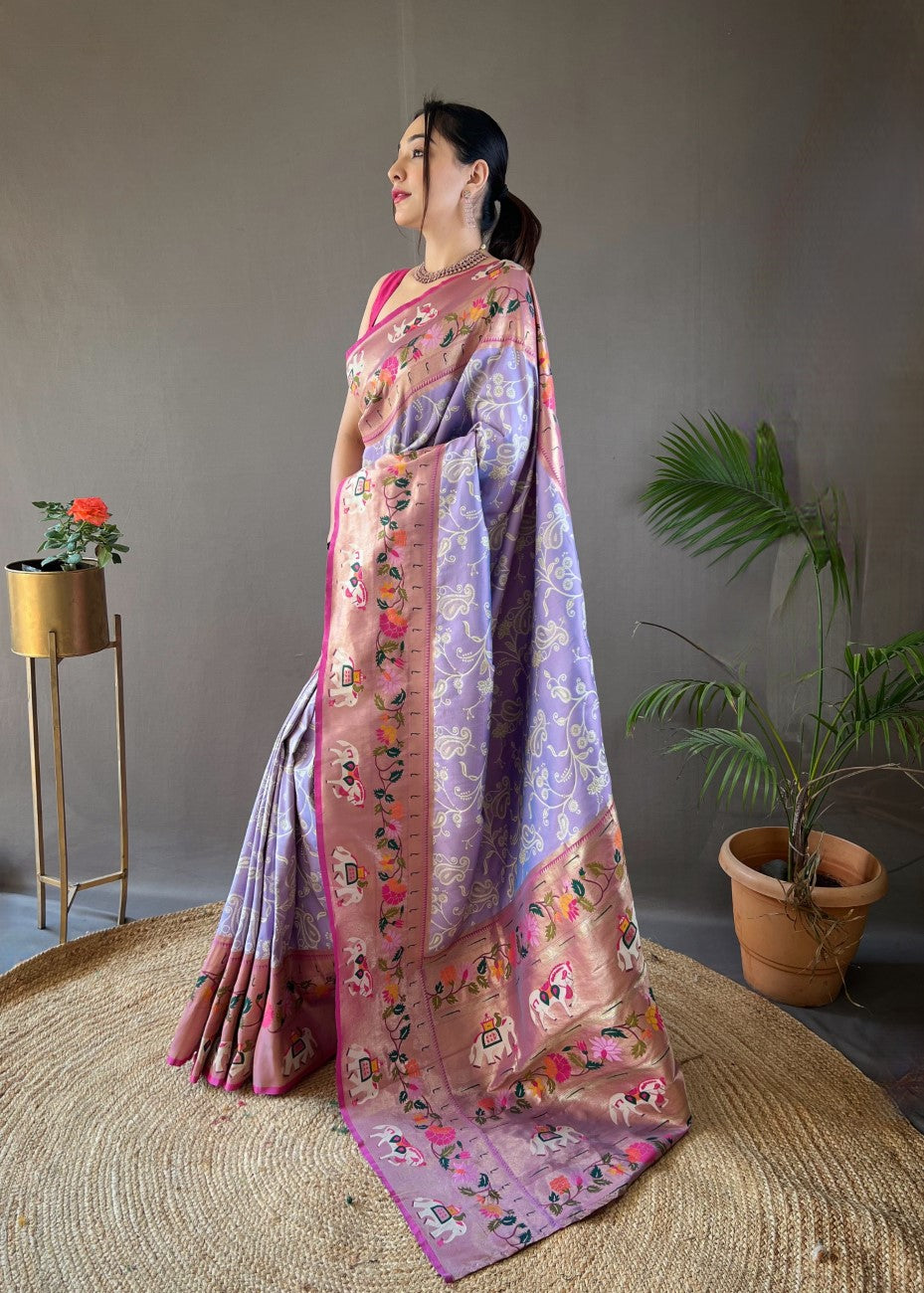 Vsaree Patola Soft Silk Saree And Zari Weaving With Rich Pallu Saree And Blouse For Woman