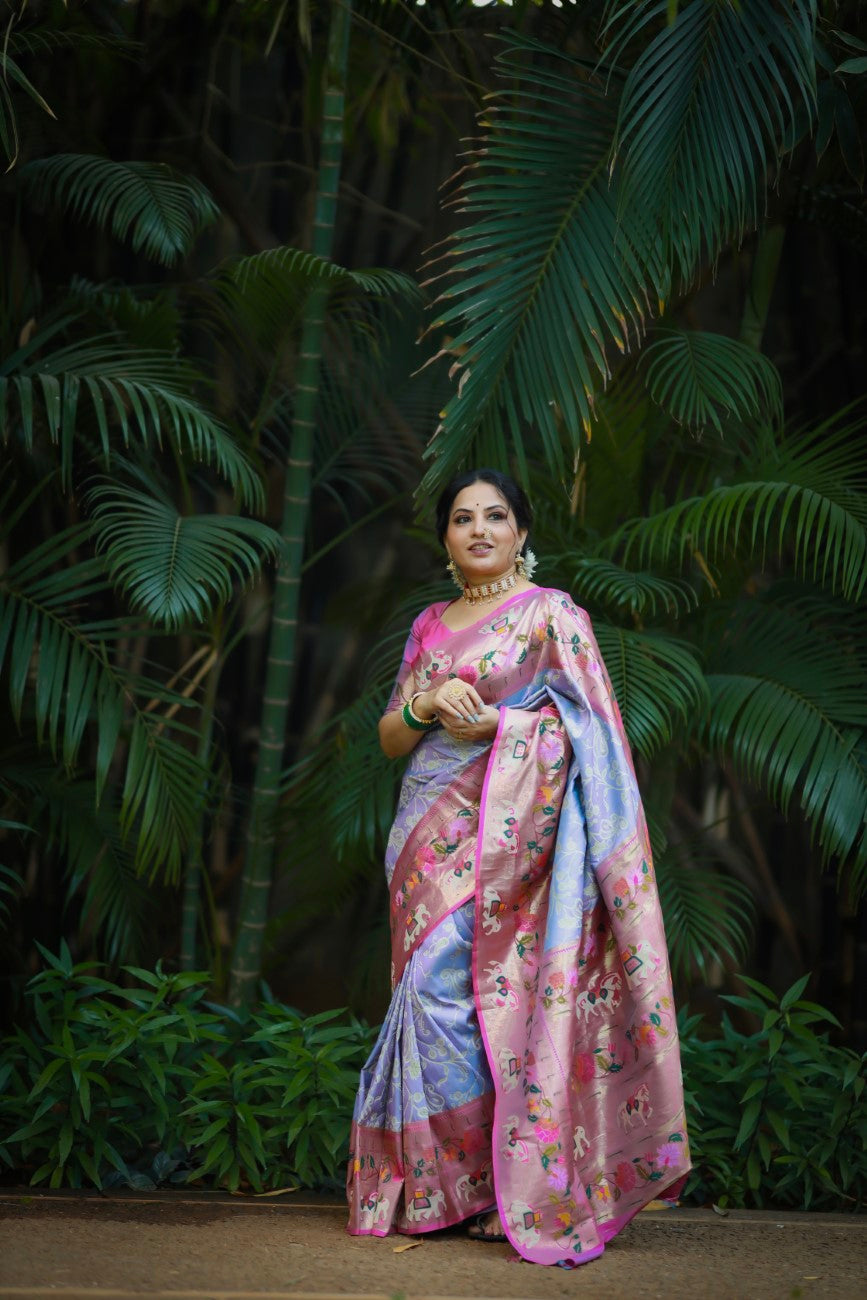 Vsaree Patola Soft Silk Saree And Zari Weaving With Rich Pallu Saree And Blouse For Woman