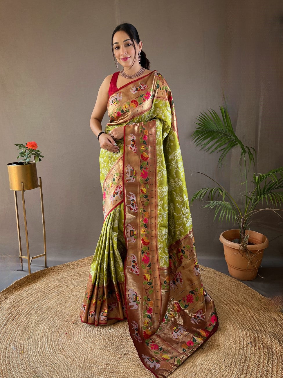 Vsaree Patola Soft Silk Saree And Zari Weaving With Rich Pallu Saree And Blouse For Woman