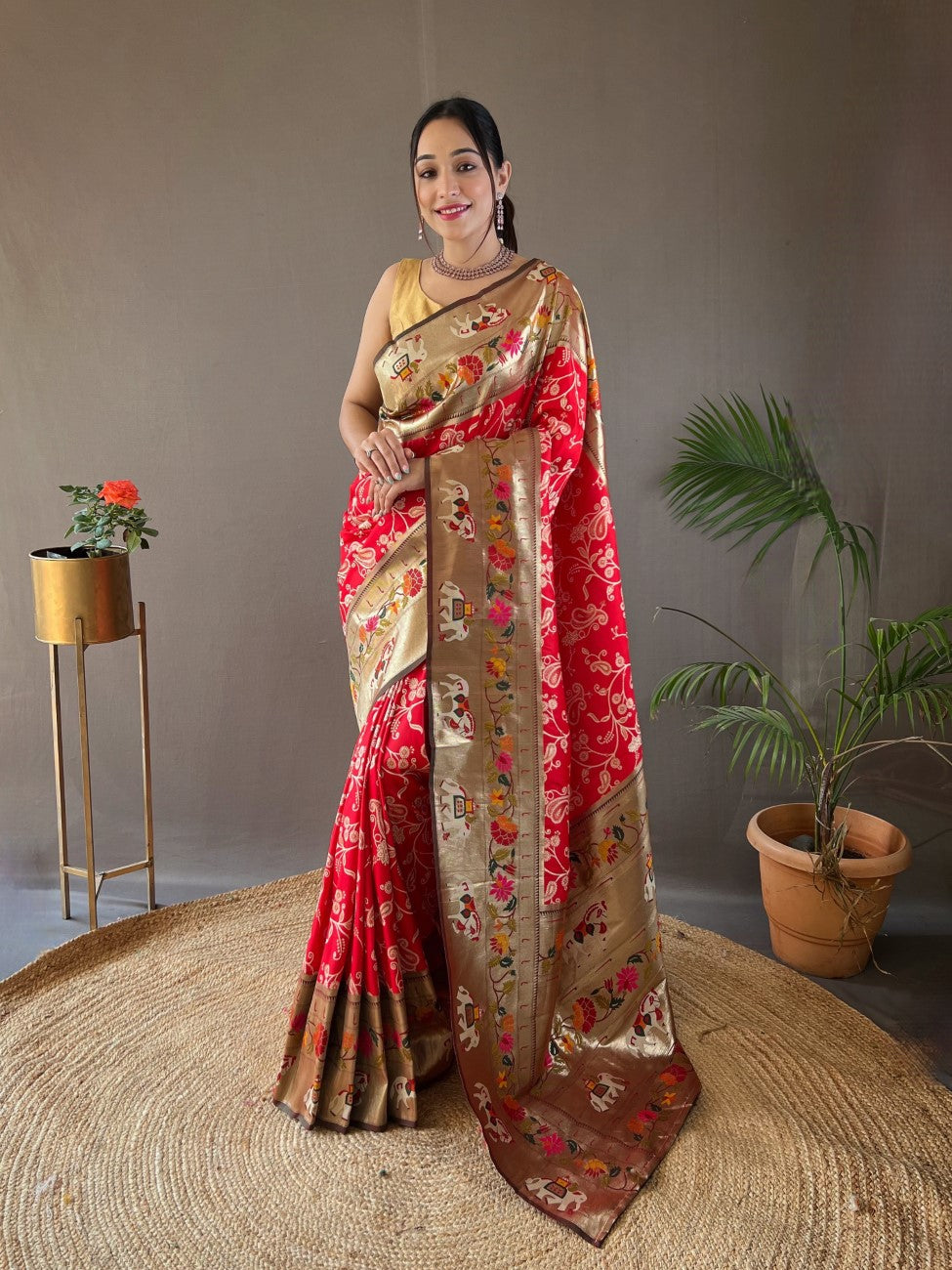 Vsaree Patola Soft Silk Saree And Zari Weaving With Rich Pallu Saree And Blouse For Women