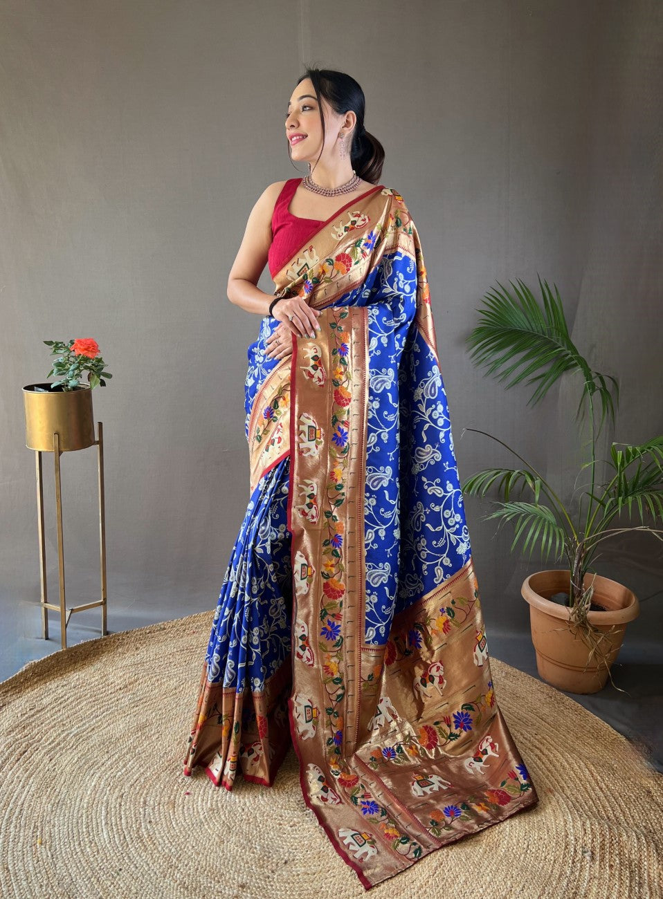 Vsaree Patola Soft Silk Saree And Zari Weaving With Rich Pallu Saree And Blouse For Woman