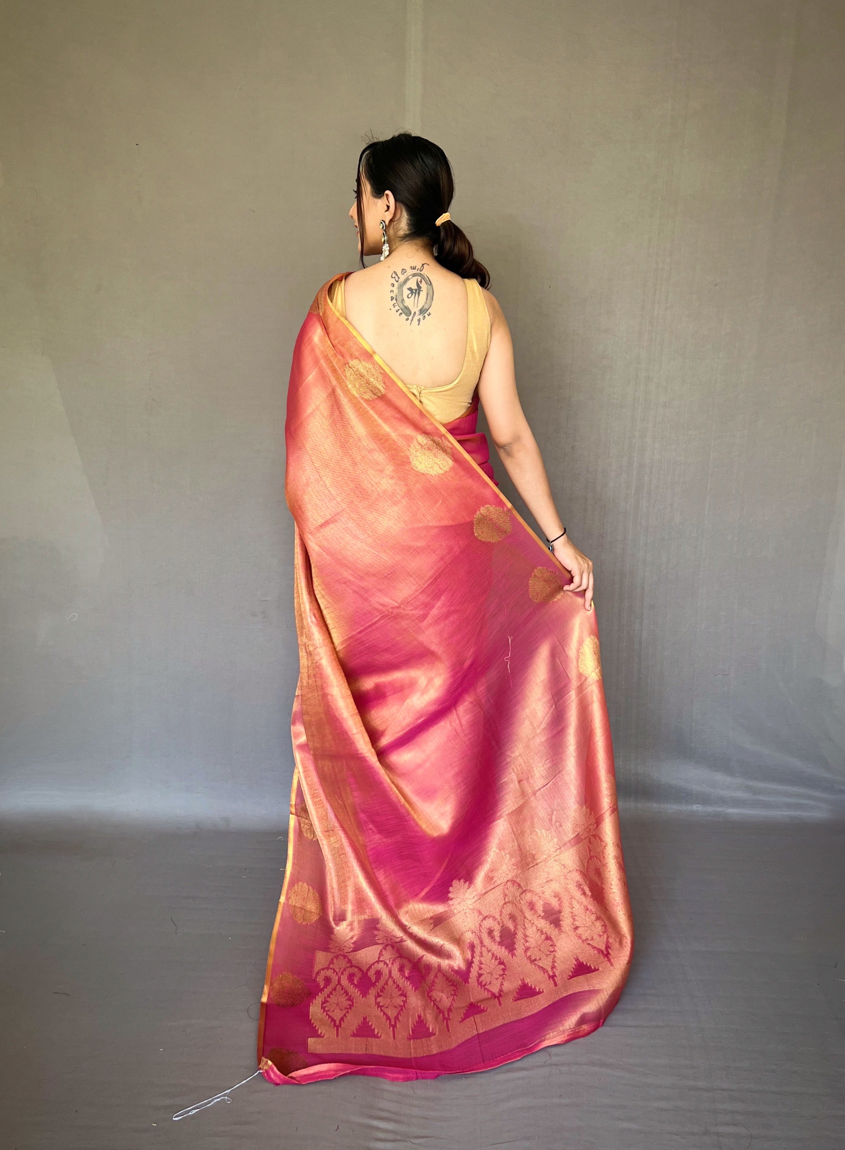 Vsaree Banarasi Design Tissue Silk Saree With Zari Work And Heavy Rich Pallu