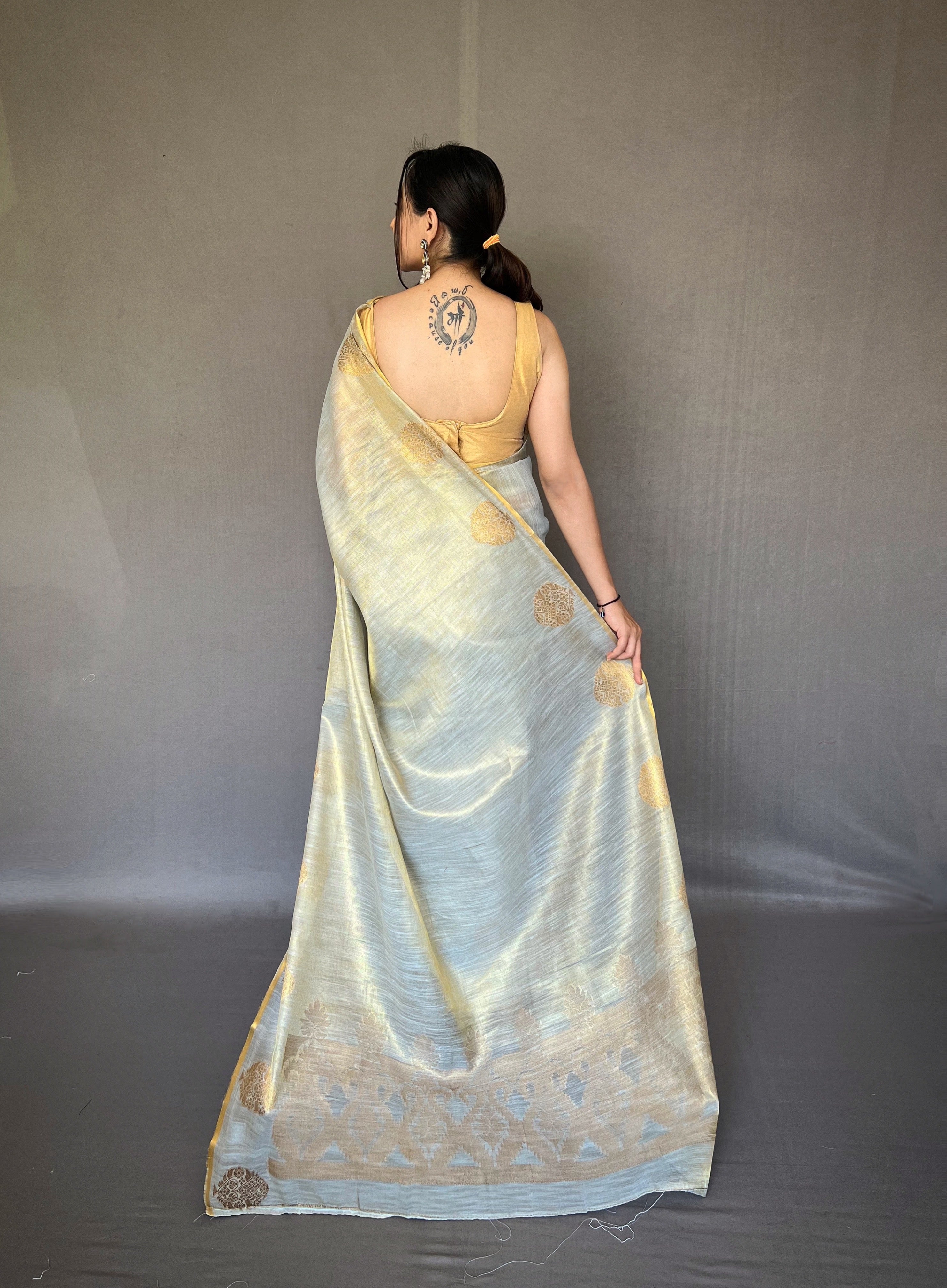 Vsaree Banarasi Design Tissue Silk Saree With Zari Work And Heavy Rich Pallu