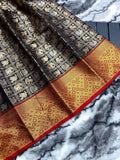 Vsaree Kanjivaram Saree Pattu Silk Border And Zari Weaving Rich Pallu With Blouse