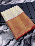 Vsaree Kanjivaram Saree Pattu Silk Border And Zari Weaving Rich Pallu With Blouse