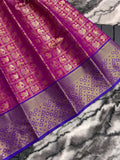 Vsaree Kanjivaram Saree Pattu Silk Border And Zari Weaving Rich Pallu With Blouse