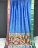 Vsaree Bandhej Paithani Silk Peacock Border And Zari Weaving Rich Pallu With Blouse