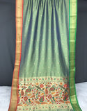 Vsaree Bandhej Paithani Silk Peacock Border And Zari Weaving Rich Pallu With Blouse