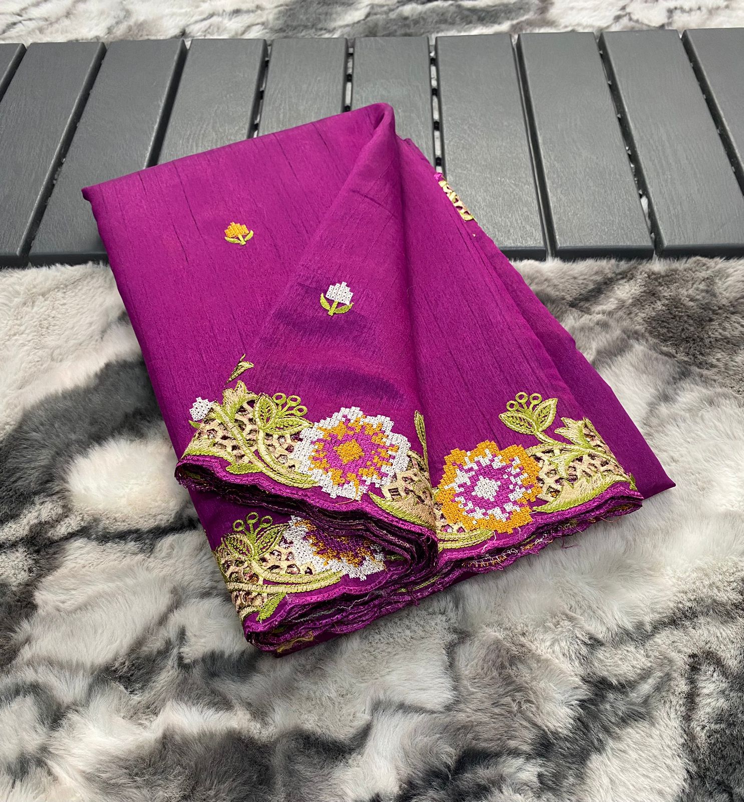 Vsaree Tussar Silk Kalamkari Border And Zari Weaving Rich Pallu With Blouse