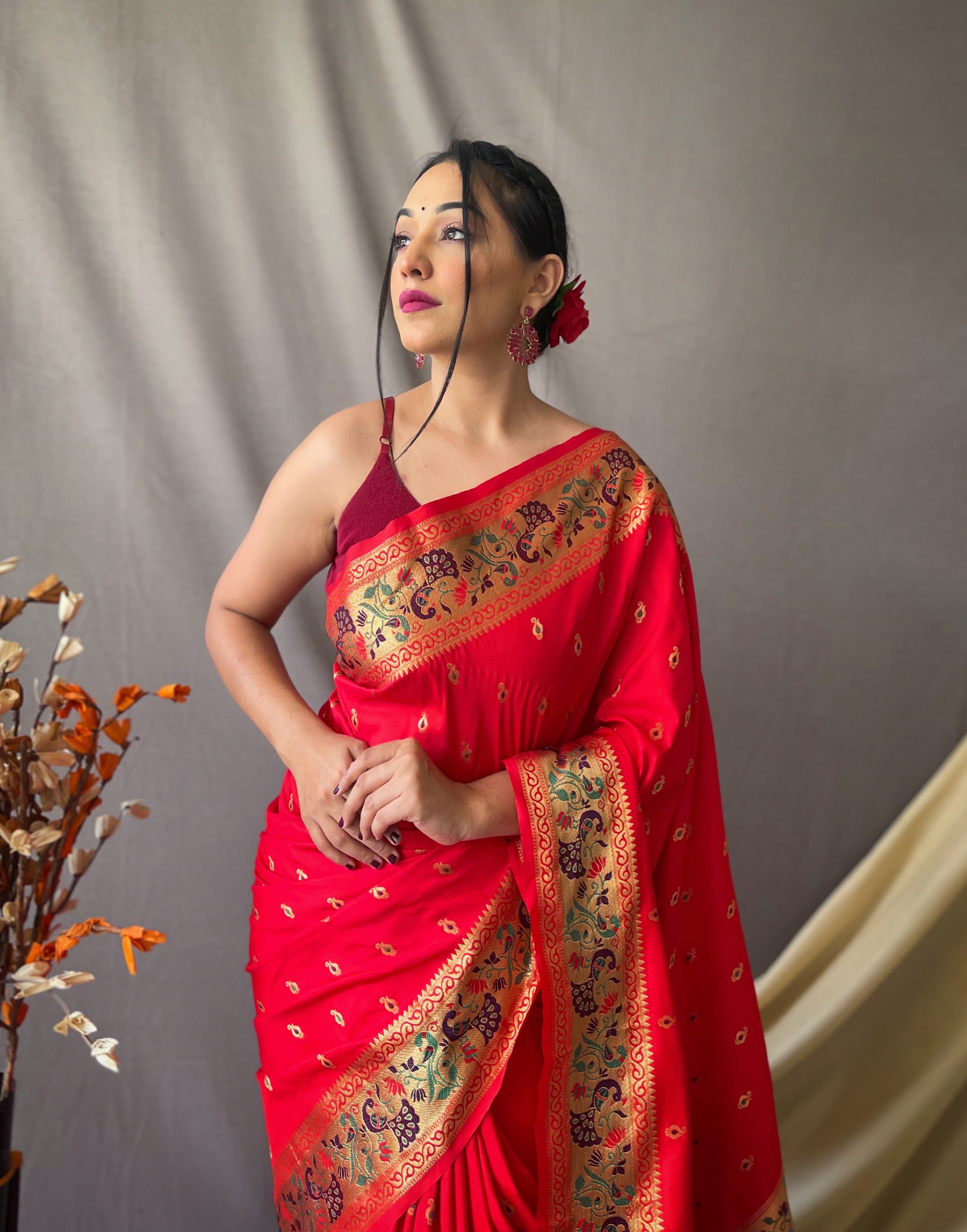 Vsaree Patola Soft Silk Saree And Zari Weaving With Rich Pallu Saree And Blouse For Women