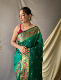 Vsaree Patola Soft Silk Saree And Zari Weaving With Rich Pallu Saree And Blouse For Women