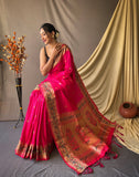 Vsaree Patola Soft Silk Saree And Zari Weaving With Rich Pallu Saree And Blouse For Women