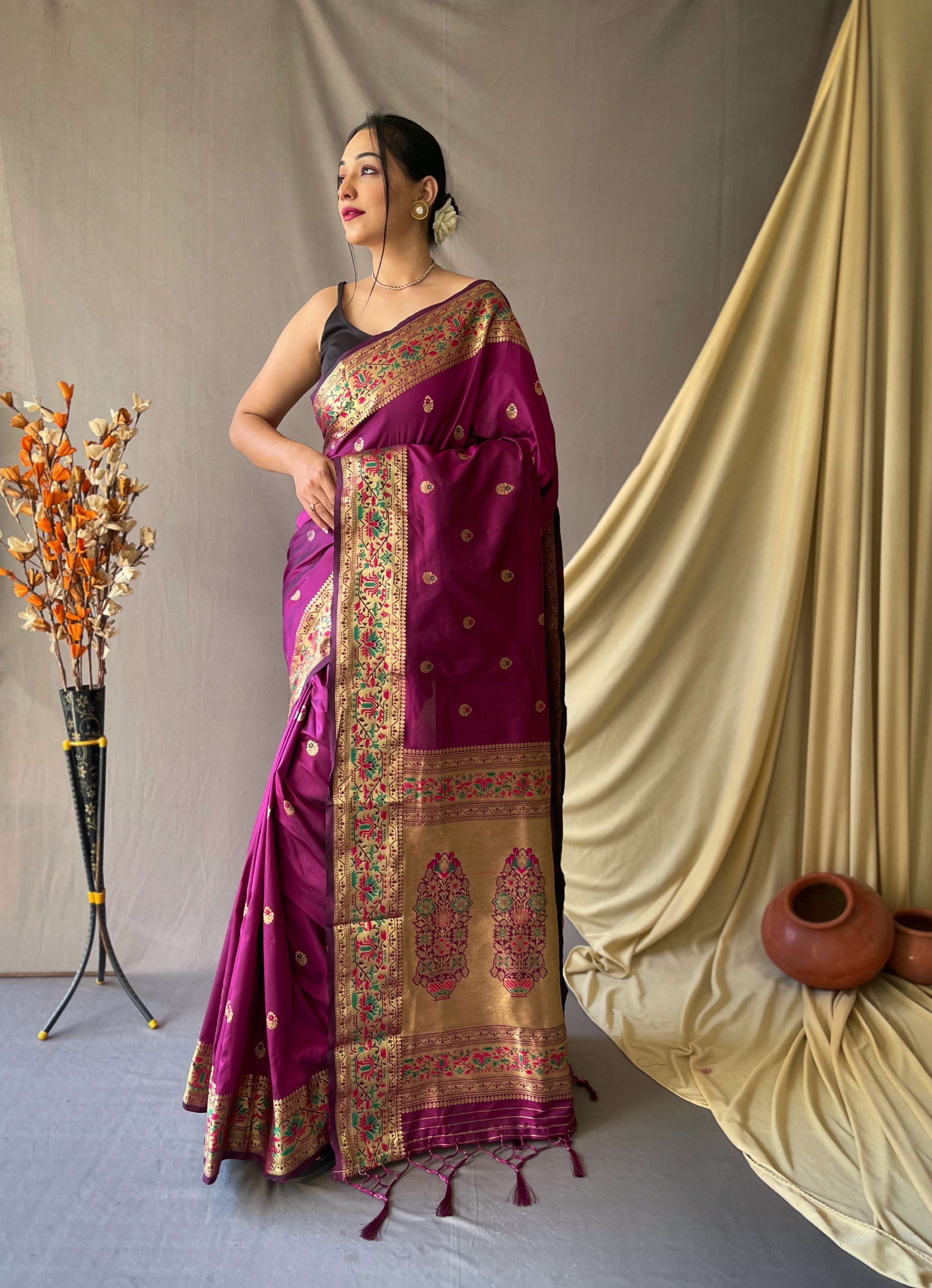 Vsaree Patola Soft Silk Saree And Zari Weaving With Rich Pallu Saree And Blouse For Women