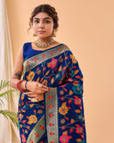 Vsaree Kanjivaram Soft Silk Weaving Borders Havy Design Saree With Blouse For Women