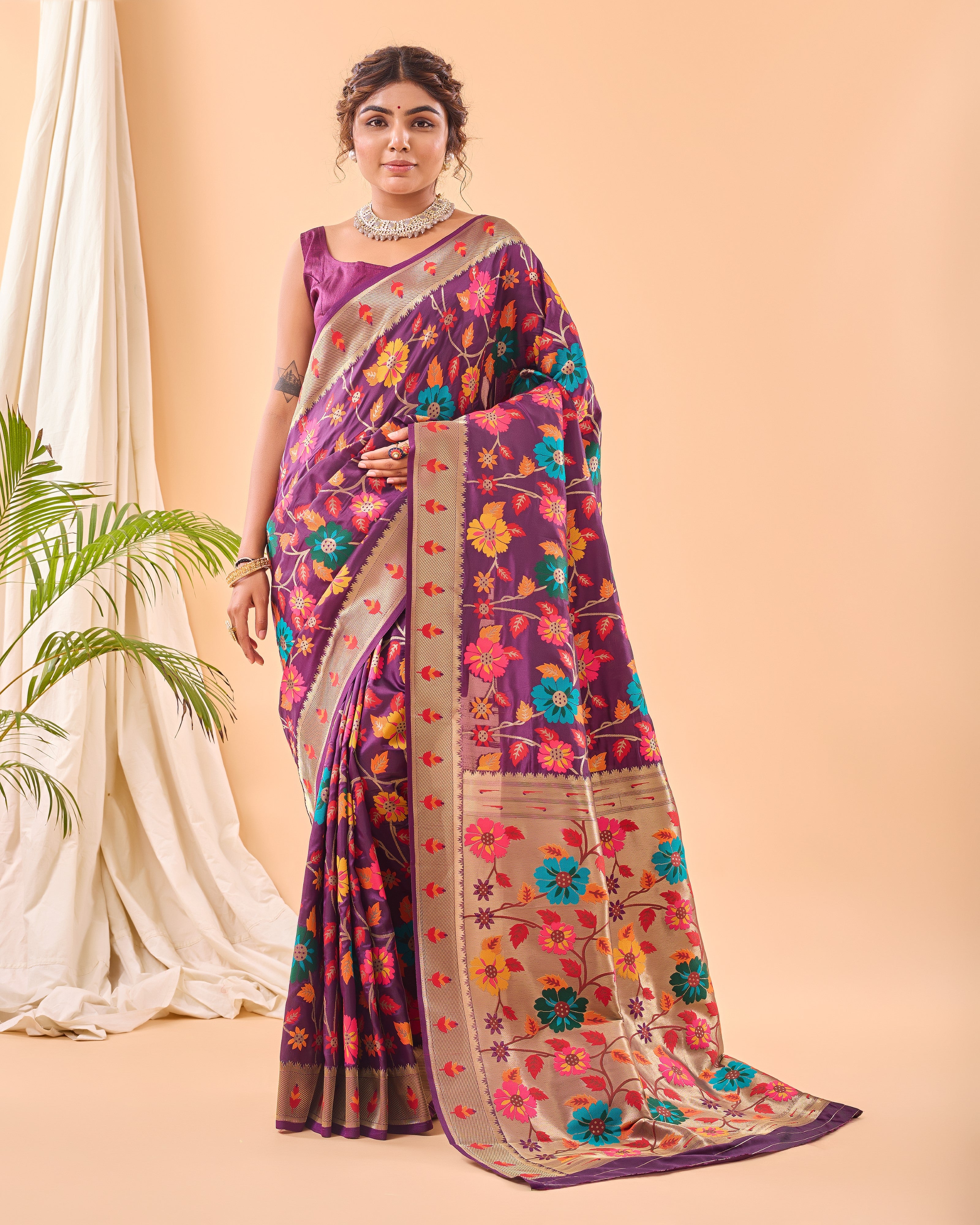 Vsaree Kanjivaram Soft Silk Weaving Borders Havy Design Saree With Blouse For Women