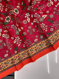 Vsaree Malai Cotton Saree With Kalamkari Prints Zari Weaving Border Rich Pallu And Blouse