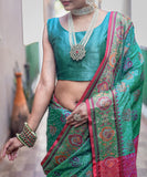 Vsaree Patola Soft Silk Saree And Zari Weaving With Rich Pallu Saree And Blouse