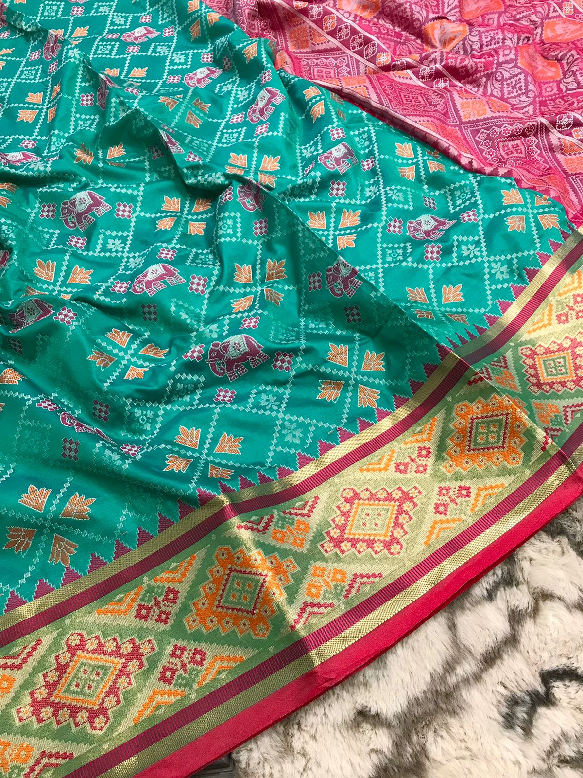 Vsaree Patola Soft Silk Saree And Zari Weaving With Rich Pallu Saree And Blouse