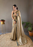 Vsaree Soft Silk Saree And Golden Zari Weaving Border And Rich pallu With Blouse