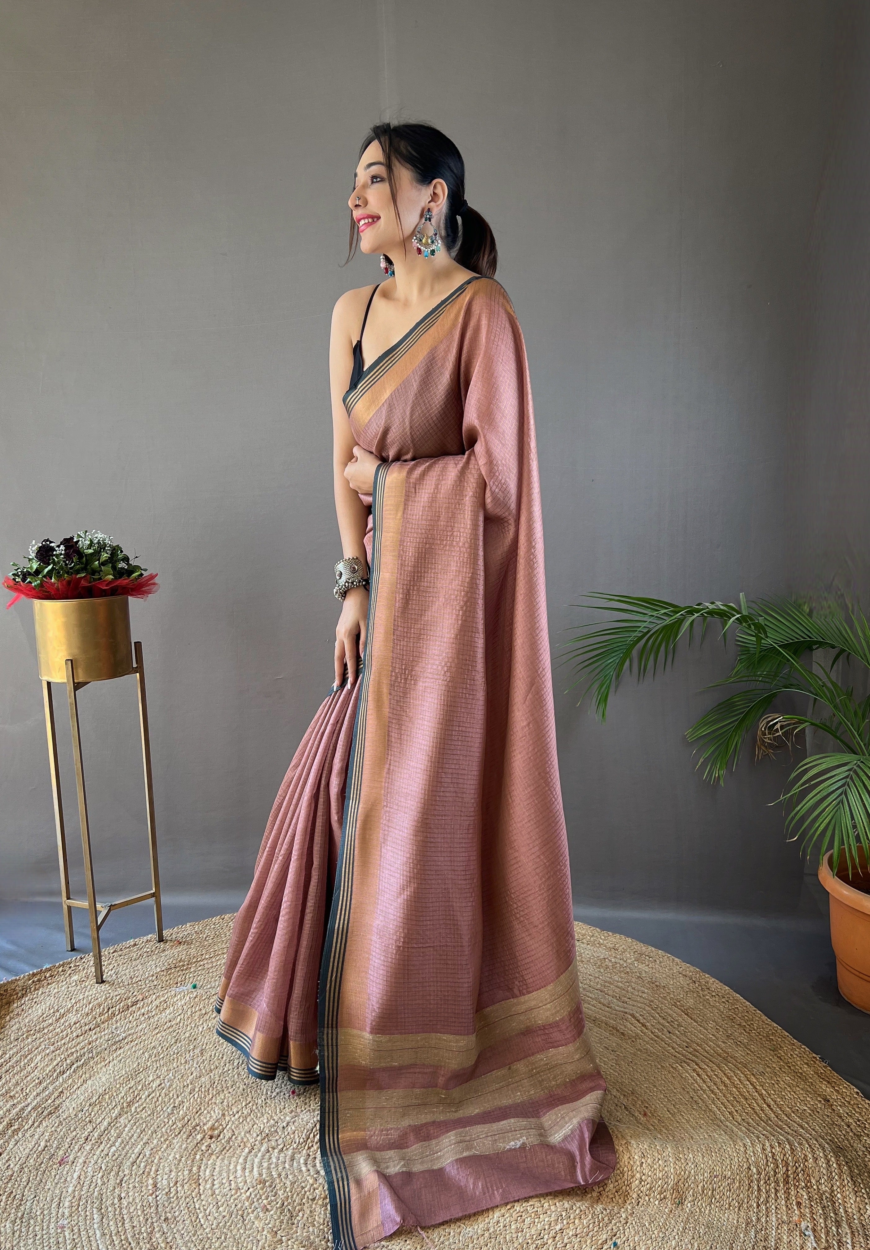 Vsaree Soft Silk Saree And Golden Zari Weaving Border And Rich pallu With Blouse