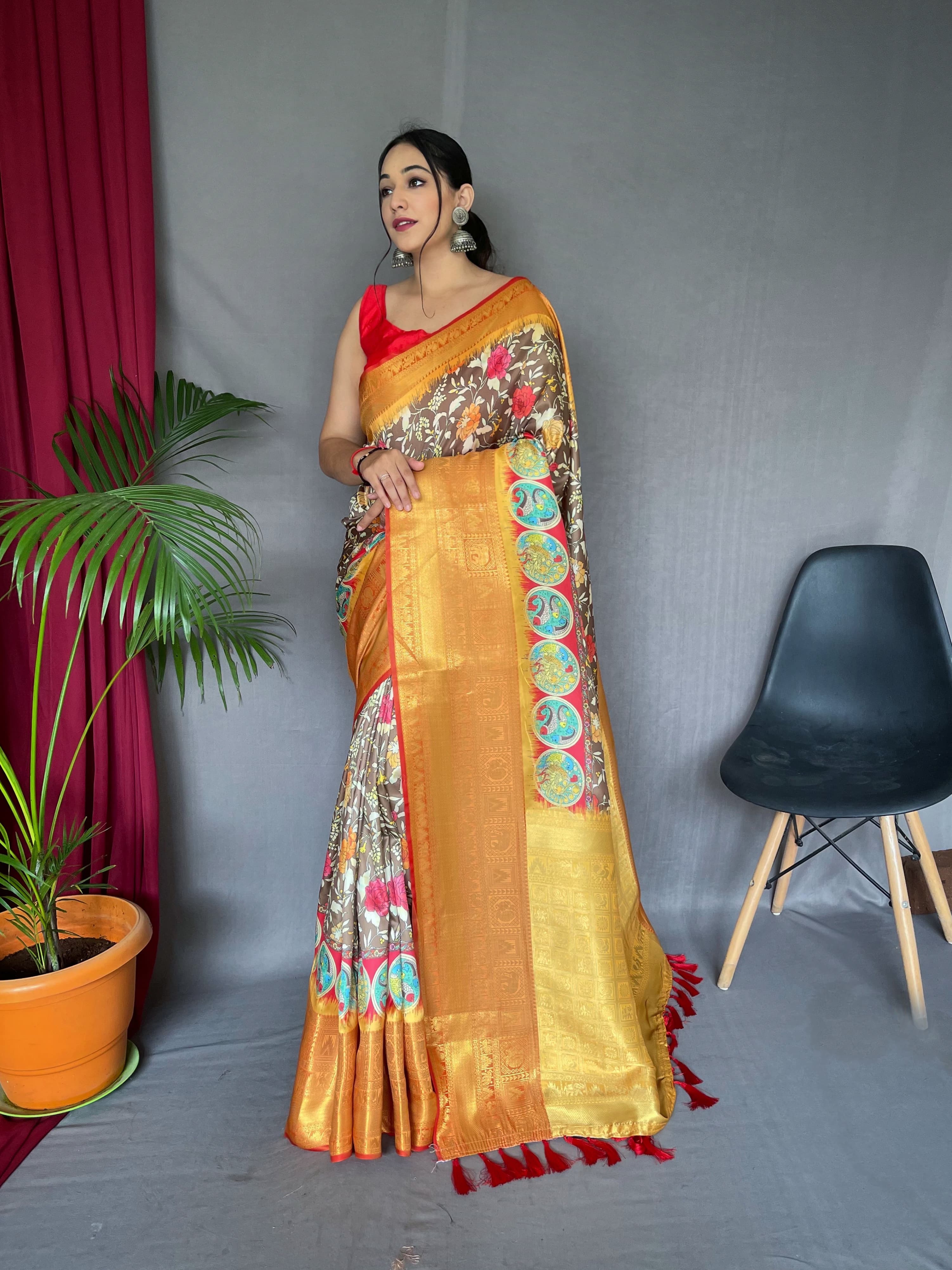 Vsaree Patola Soft Silk Saree And Zari Weaving With Rich Pallu Saree And Blouse