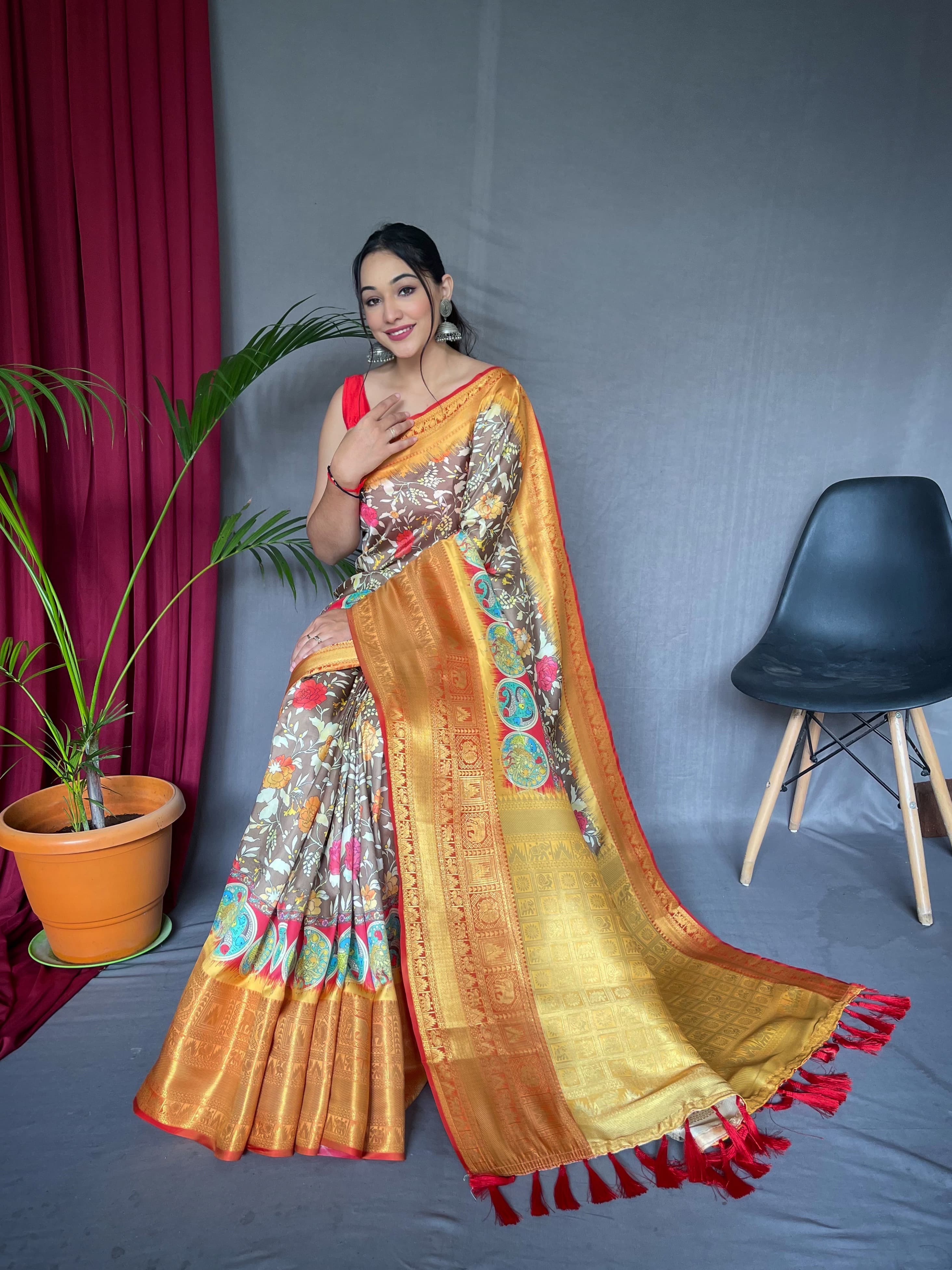 Vsaree Patola Soft Silk Saree And Zari Weaving With Rich Pallu Saree And Blouse