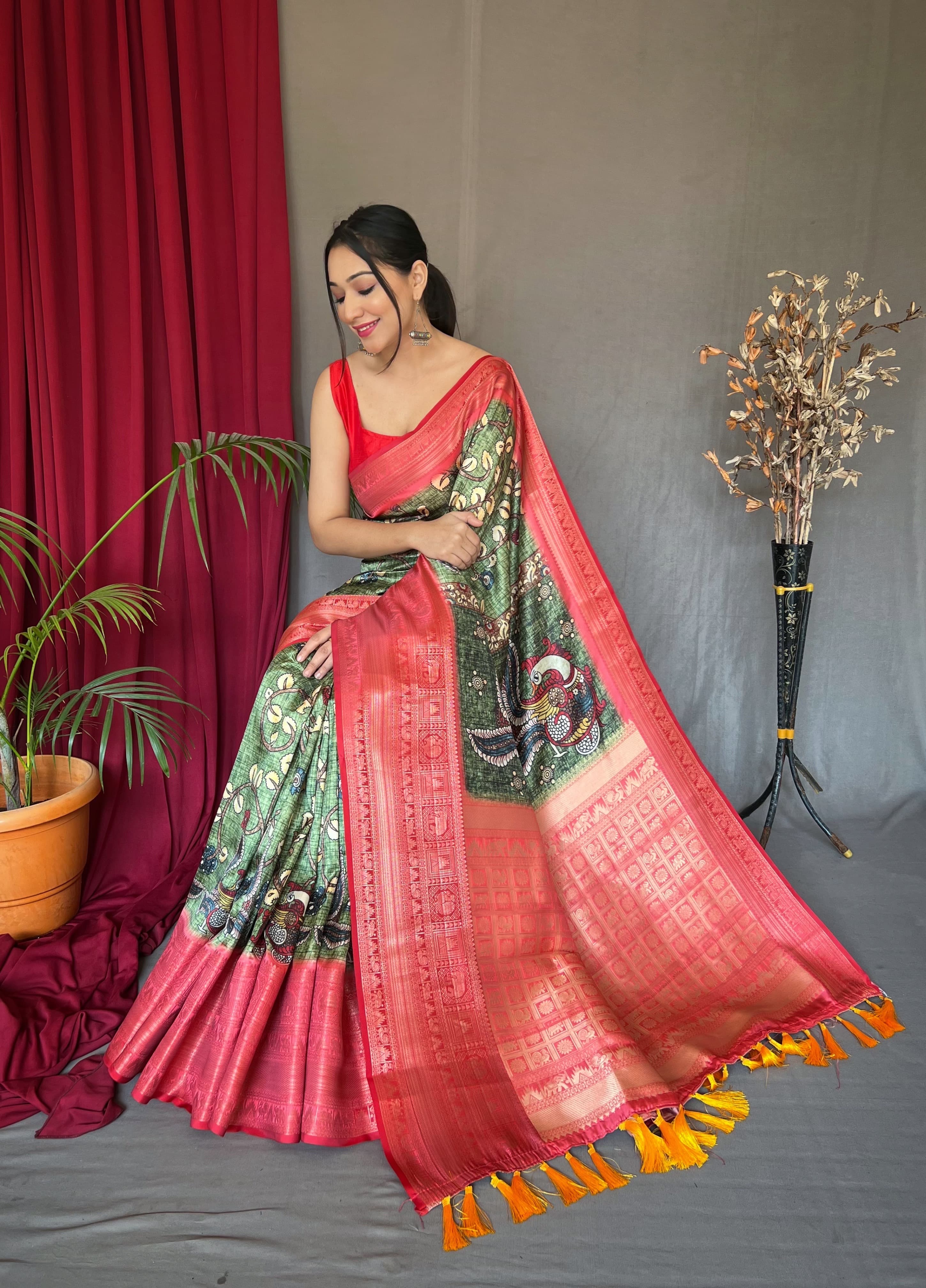 Vsaree Patola Soft Silk Saree And Zari Weaving With Rich Pallu Saree And Blouse