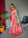 Vsaree Patola Soft Silk Saree And Zari Weaving With Rich Pallu Saree And Blouse