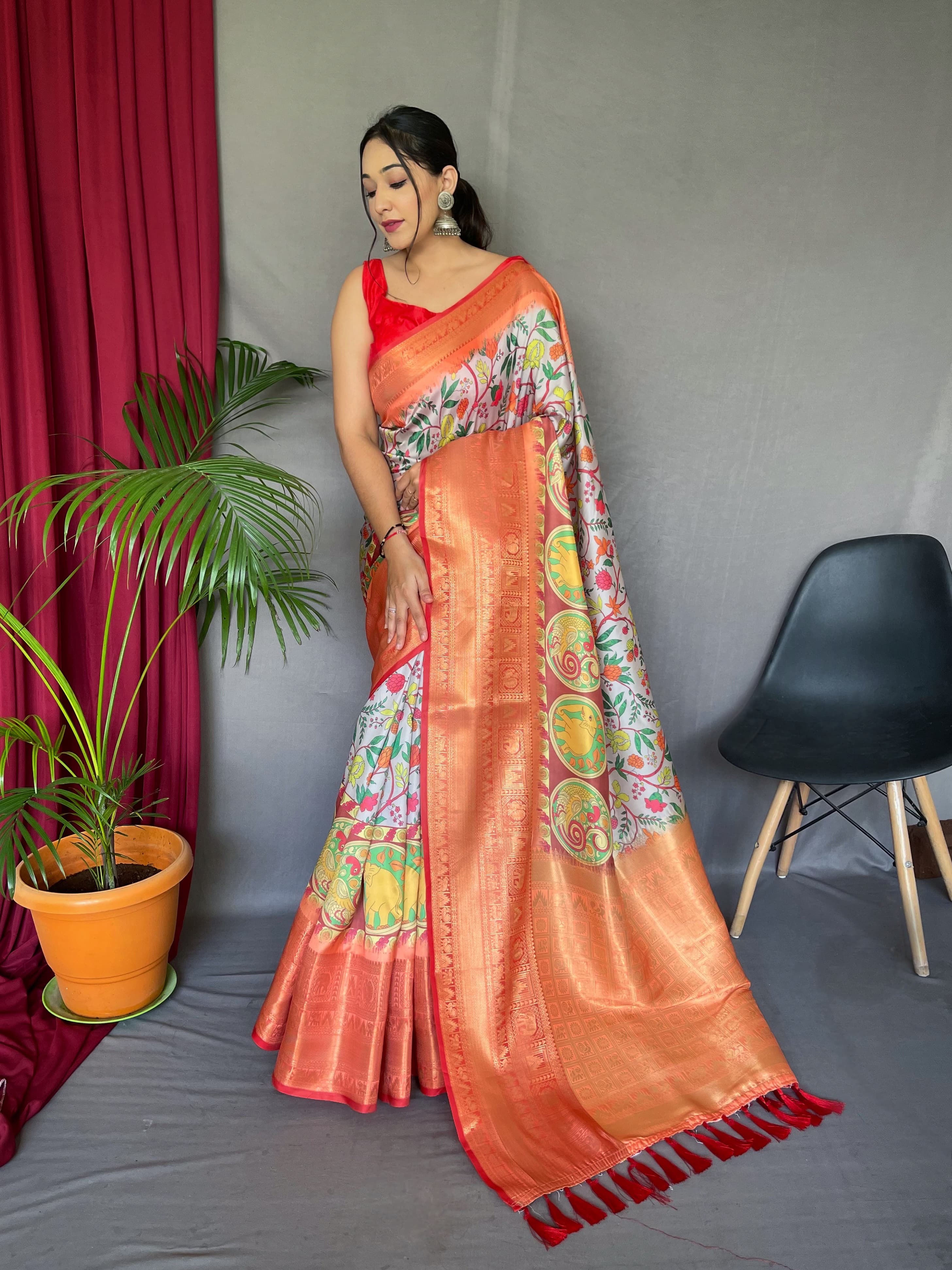 Vsaree Patola Soft Silk Saree And Zari Weaving With Rich Pallu Saree And Blouse