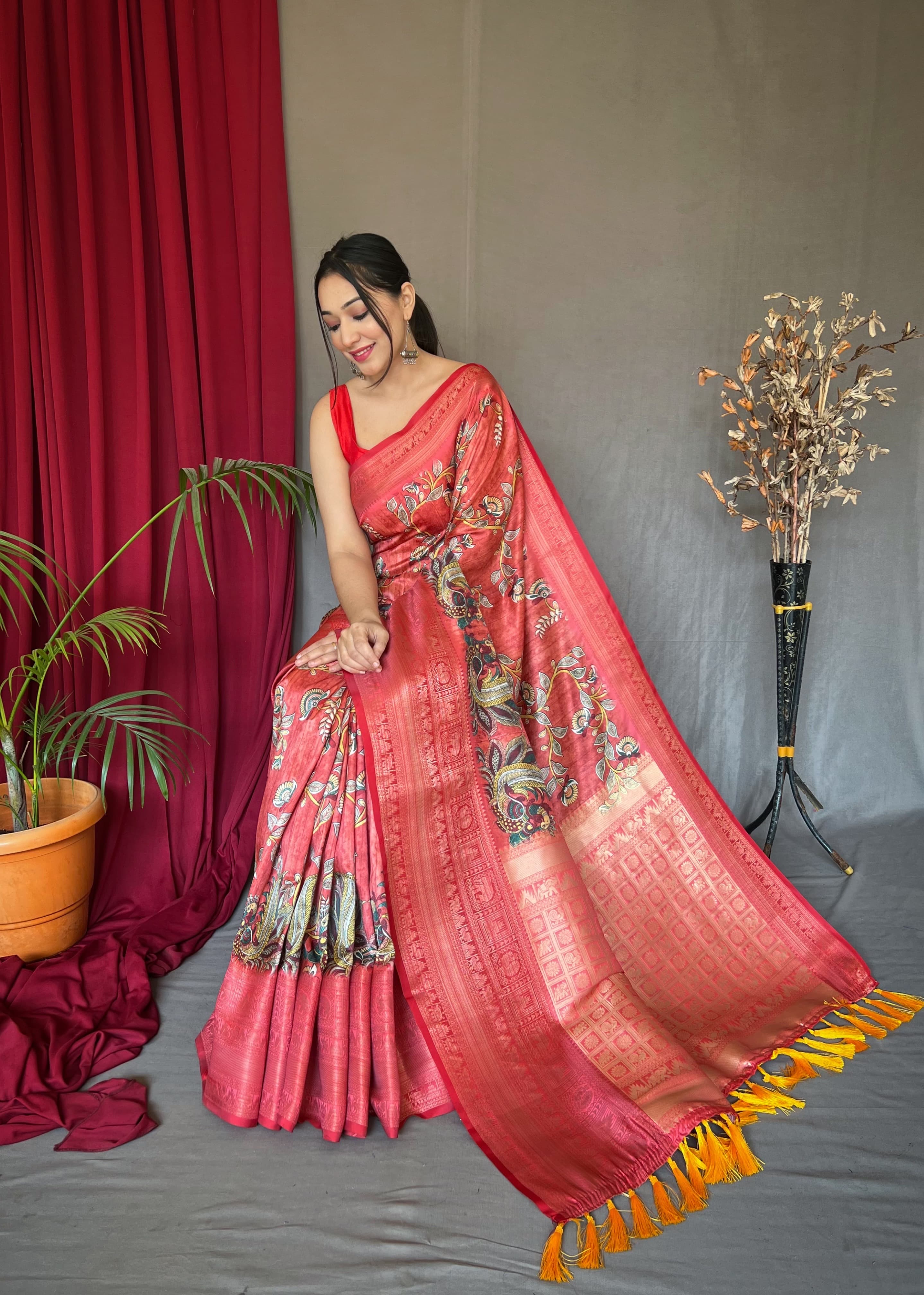 Vsaree Patola Soft Silk Saree And Zari Weaving With Rich Pallu Saree And Blouse