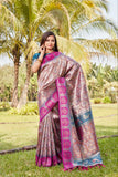 Vsaree Kanjivaram Soft Silk Zari Weaving Border And Woven Pallu Saree With Blouse For Women