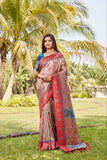 Vsaree Kanjivaram Soft Silk Zari Weaving Border And Woven Pallu Saree With Blouse For Women