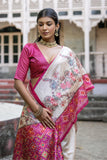 Vsaree Rani Pink Tussar Silk Saree with Traditional Beautiful Patola Print On Pallu And Blouse