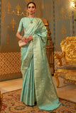 Vsaree Banarasi Silk Golden Border With Banarasi Design Saree And Blouse